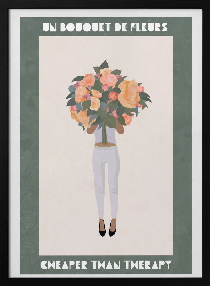 Flowers girl therapy - Stretched Canvas, Poster or Fine Art Print - I Heart Wall Art - Poster Print, Canvas Print or Framed Art Print