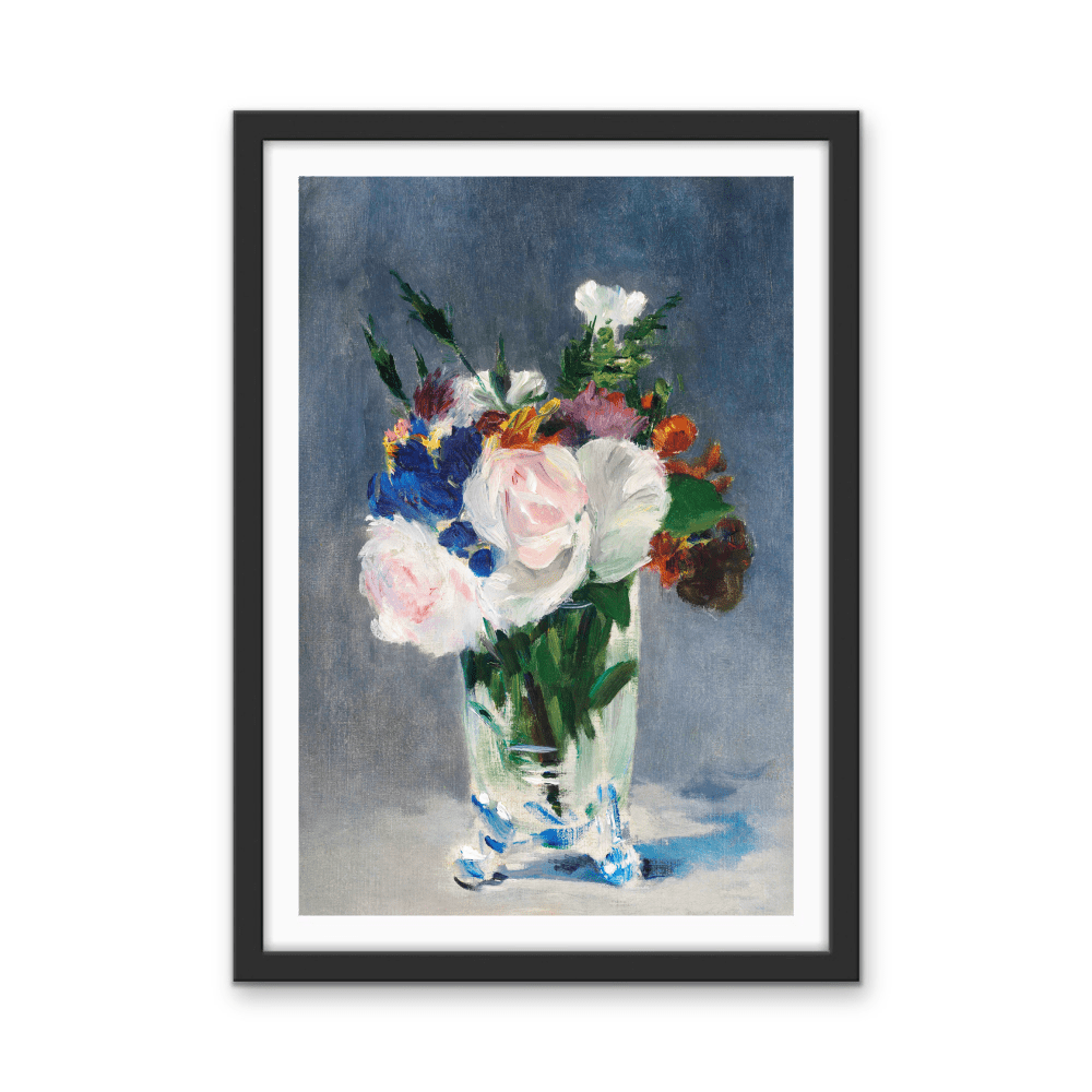 Flowers in a Crystal Vase (1882) by Edouard Manet - Stretched Canvas or Fine Art Print - I Heart Wall Art - Poster Print, Canvas Print or Framed Art Print