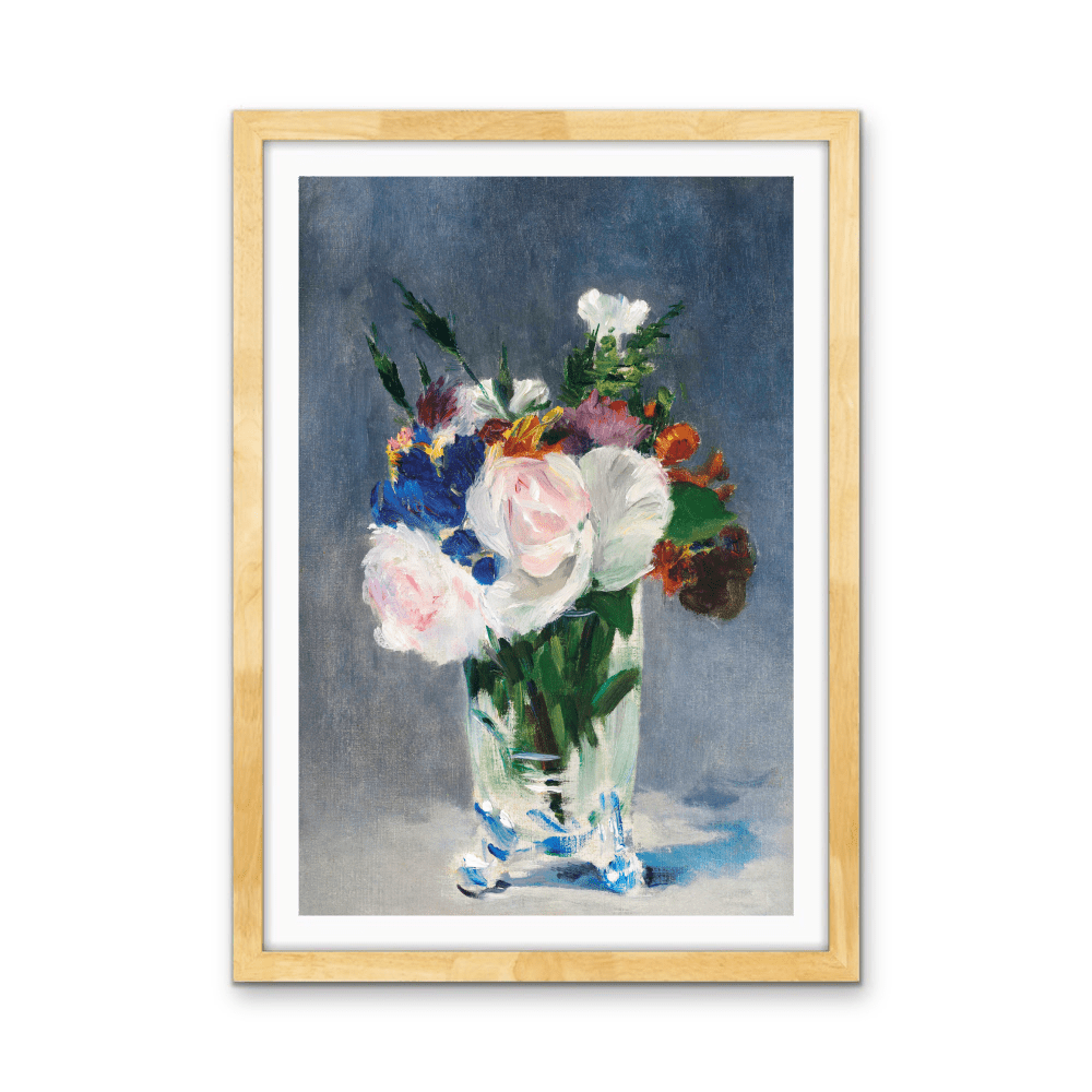 Flowers in a Crystal Vase (1882) by Edouard Manet - Stretched Canvas or Fine Art Print - I Heart Wall Art - Poster Print, Canvas Print or Framed Art Print