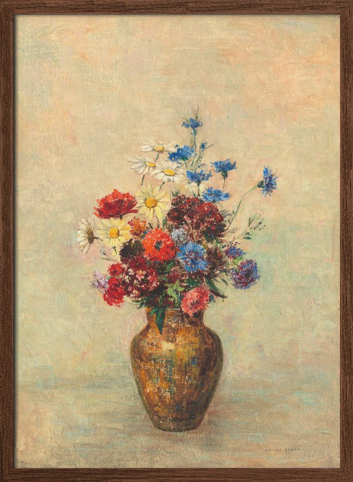Flowers In a Vase - Stretched Canvas, Poster or Fine Art Print I Heart Wall Art