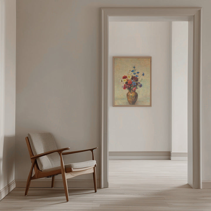 Flowers In a Vase - Stretched Canvas, Poster or Fine Art Print I Heart Wall Art