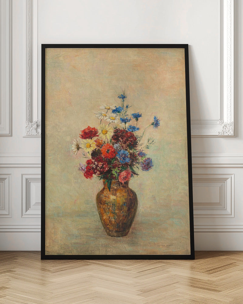 Flowers In a Vase - Stretched Canvas, Poster or Fine Art Print I Heart Wall Art