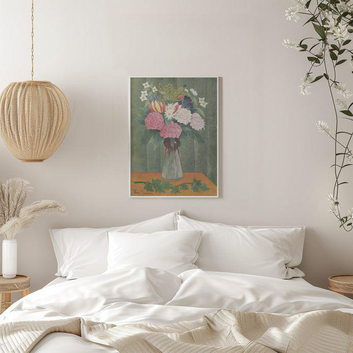 Flowers In a Vase - Stretched Canvas, Poster or Fine Art Print I Heart Wall Art