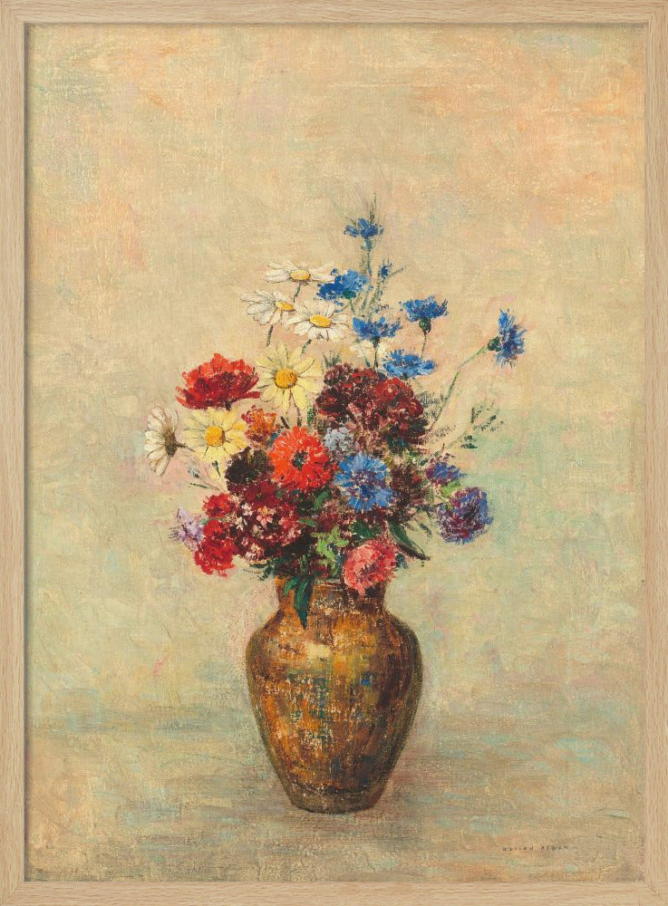 Flowers In a Vase - Stretched Canvas, Poster or Fine Art Print I Heart Wall Art