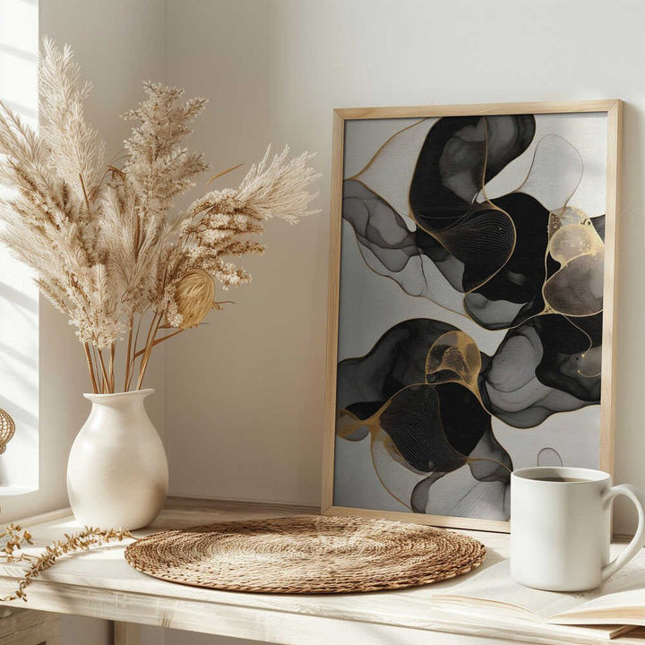 Flowing Black Gold - Stretched Canvas, Poster or Fine Art Print - I Heart Wall Art - Poster Print, Canvas Print or Framed Art Print