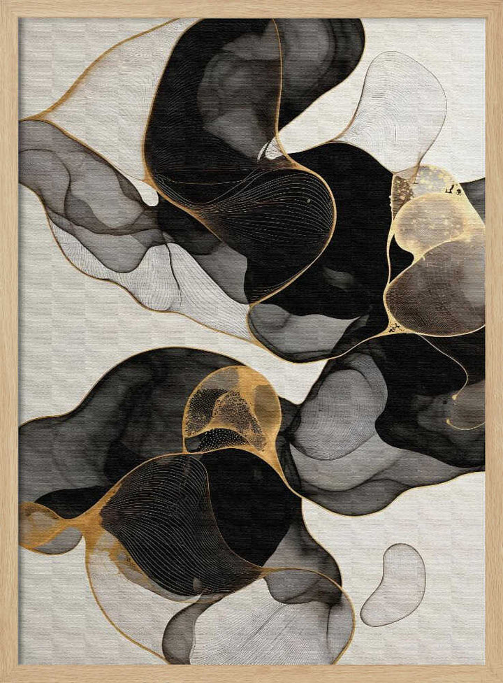 Flowing Black Gold - Stretched Canvas, Poster or Fine Art Print - I Heart Wall Art - Poster Print, Canvas Print or Framed Art Print