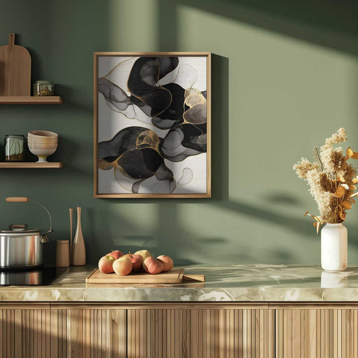 Flowing Black Gold - Stretched Canvas, Poster or Fine Art Print - I Heart Wall Art - Poster Print, Canvas Print or Framed Art Print