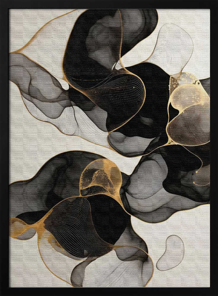 Flowing Black Gold - Stretched Canvas, Poster or Fine Art Print - I Heart Wall Art - Poster Print, Canvas Print or Framed Art Print