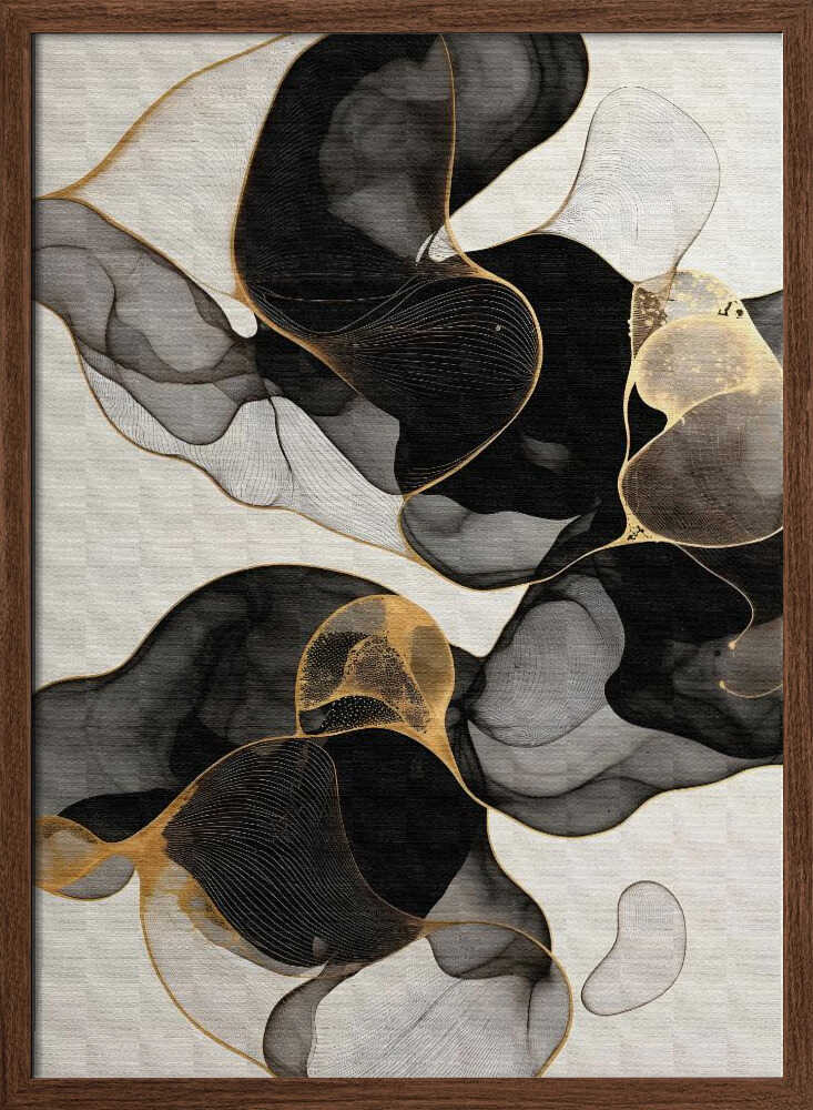 Flowing Black Gold - Stretched Canvas, Poster or Fine Art Print - I Heart Wall Art - Poster Print, Canvas Print or Framed Art Print