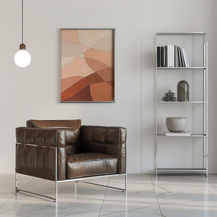 Flowing Lines And Warm Earth Tones - Stretched Canvas, Poster or Fine Art Print - I Heart Wall Art - Poster Print, Canvas Print or Framed Art Print