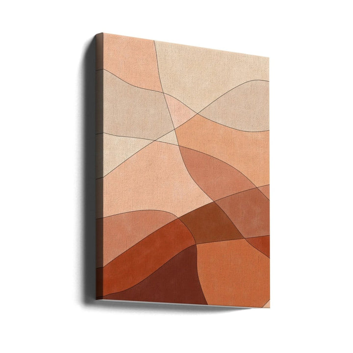 Flowing Lines And Warm Earth Tones - Stretched Canvas, Poster or Fine Art Print - I Heart Wall Art - Poster Print, Canvas Print or Framed Art Print
