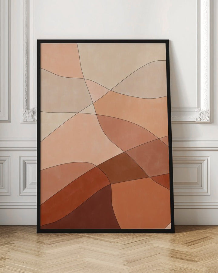 Flowing Lines And Warm Earth Tones - Stretched Canvas, Poster or Fine Art Print - I Heart Wall Art - Poster Print, Canvas Print or Framed Art Print