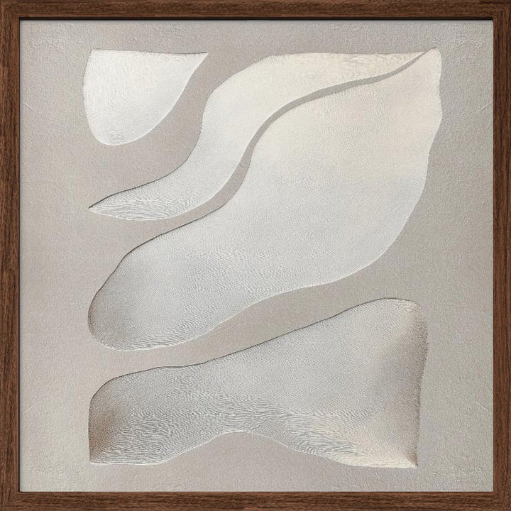 Flowing Shapes in Soft Neutral Tones - Square Stretched Canvas, Poster or Fine Art Print - I Heart Wall Art - Poster Print, Canvas Print or Framed Art Print