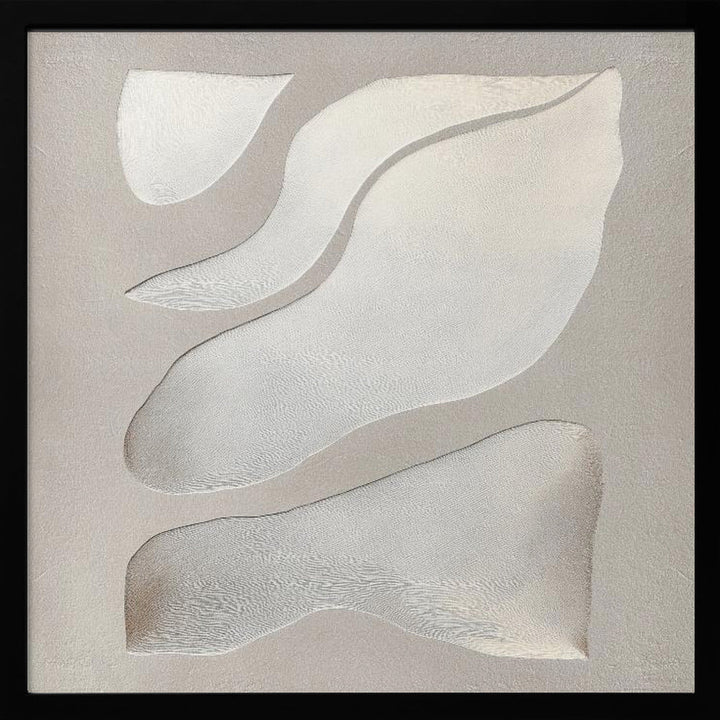 Flowing Shapes in Soft Neutral Tones - Square Stretched Canvas, Poster or Fine Art Print - I Heart Wall Art - Poster Print, Canvas Print or Framed Art Print