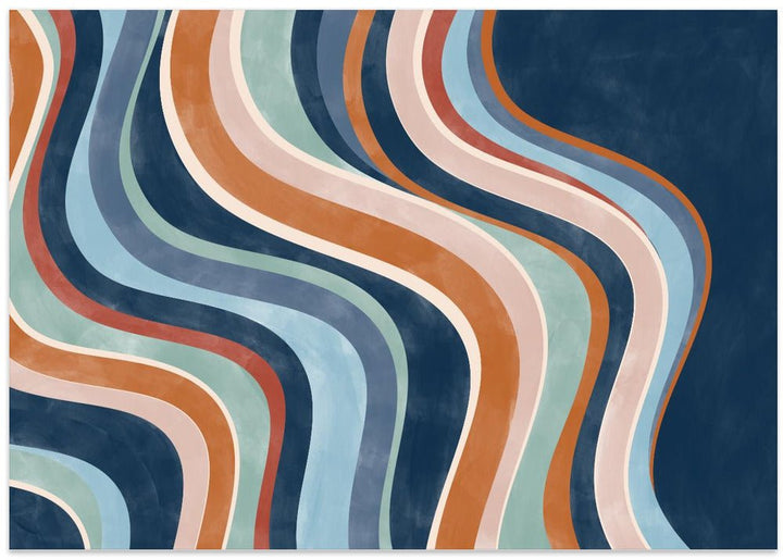 Flowing Stripes - Stretched Canvas, Poster or Fine Art Print - I Heart Wall Art - Poster Print, Canvas Print or Framed Art Print