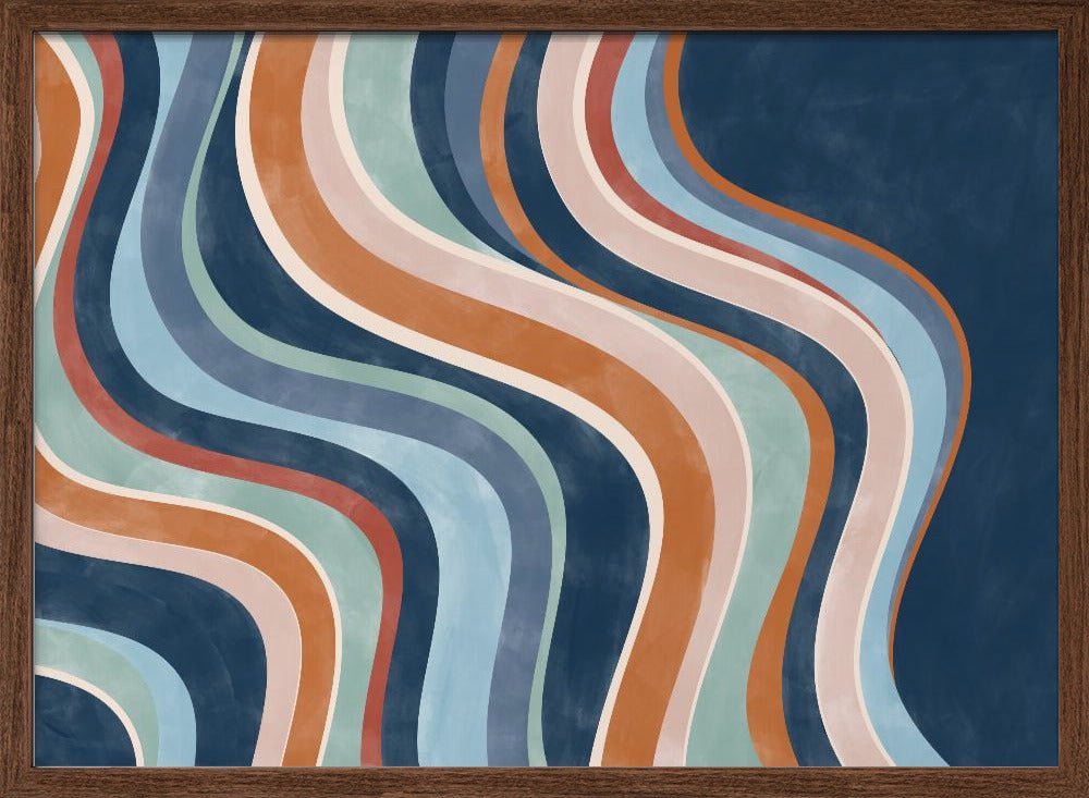 Flowing Stripes - Stretched Canvas, Poster or Fine Art Print - I Heart Wall Art - Poster Print, Canvas Print or Framed Art Print