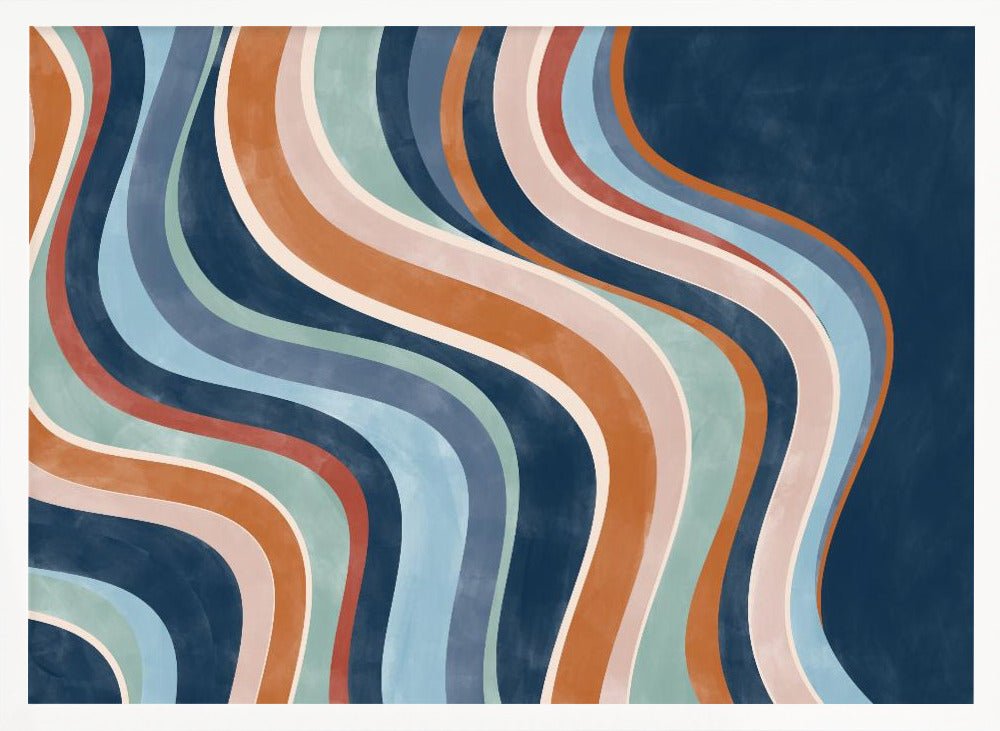Flowing Stripes - Stretched Canvas, Poster or Fine Art Print - I Heart Wall Art - Poster Print, Canvas Print or Framed Art Print
