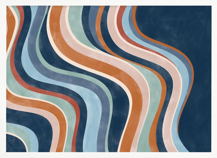 Flowing Stripes - Stretched Canvas, Poster or Fine Art Print - I Heart Wall Art - Poster Print, Canvas Print or Framed Art Print