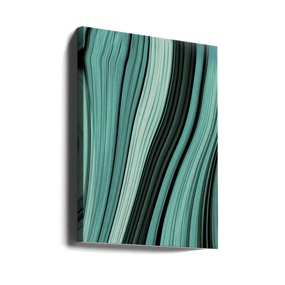 Flowing Teal Waves - Stretched Canvas, Poster or Fine Art Print - I Heart Wall Art - Poster Print, Canvas Print or Framed Art Print