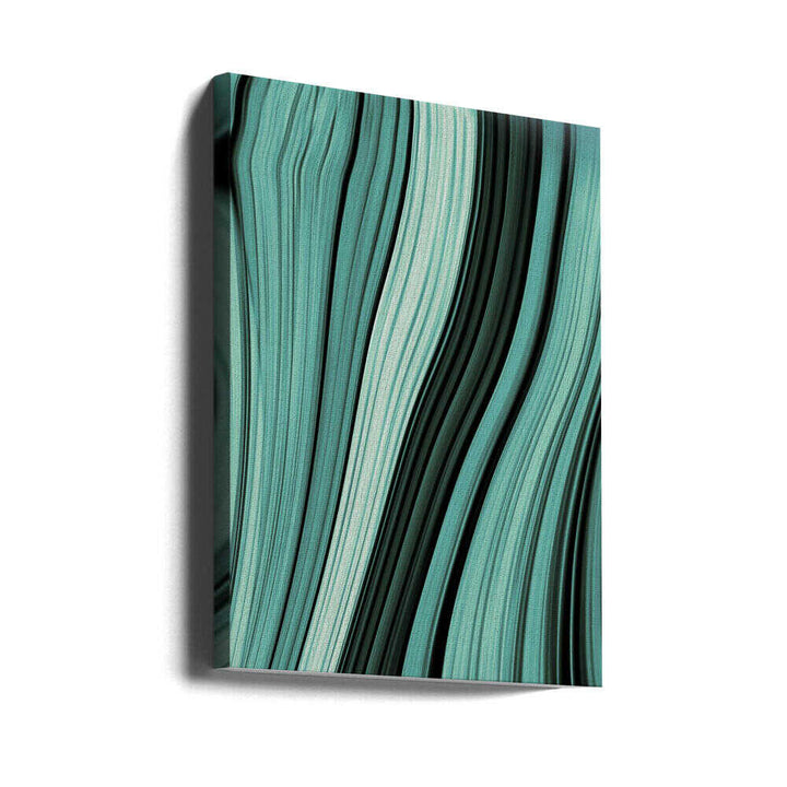 Flowing Teal Waves - Stretched Canvas, Poster or Fine Art Print - I Heart Wall Art - Poster Print, Canvas Print or Framed Art Print