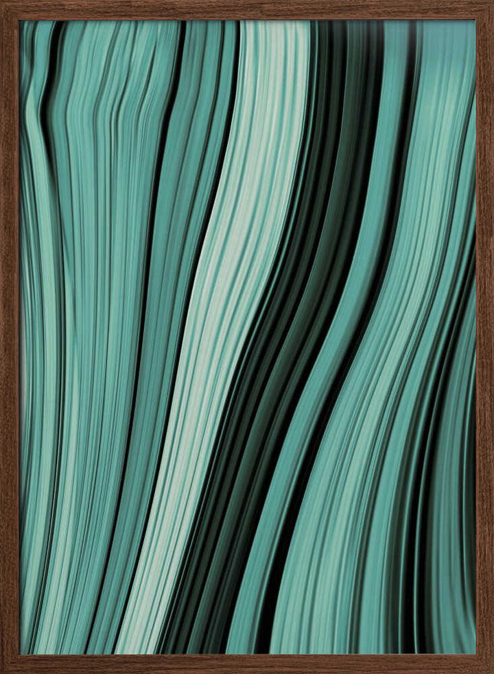 Flowing Teal Waves - Stretched Canvas, Poster or Fine Art Print - I Heart Wall Art - Poster Print, Canvas Print or Framed Art Print