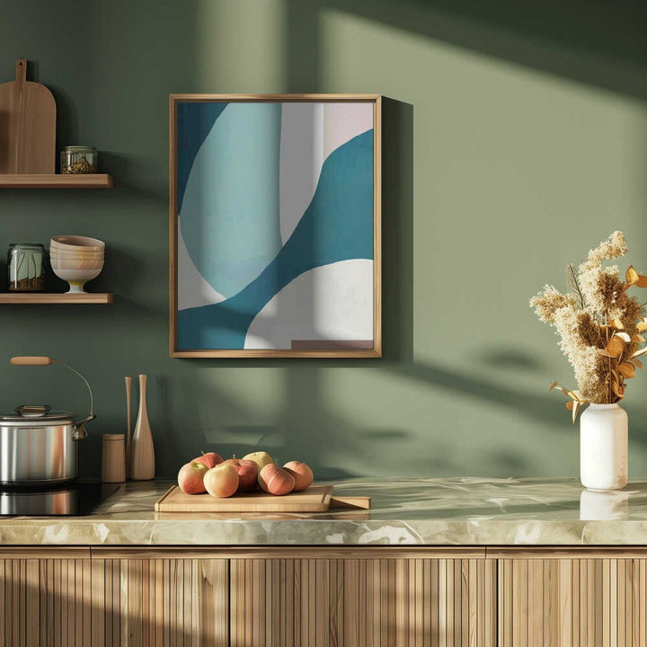 Flowing Wavescape - Stretched Canvas, Poster or Fine Art Print - I Heart Wall Art - Poster Print, Canvas Print or Framed Art Print