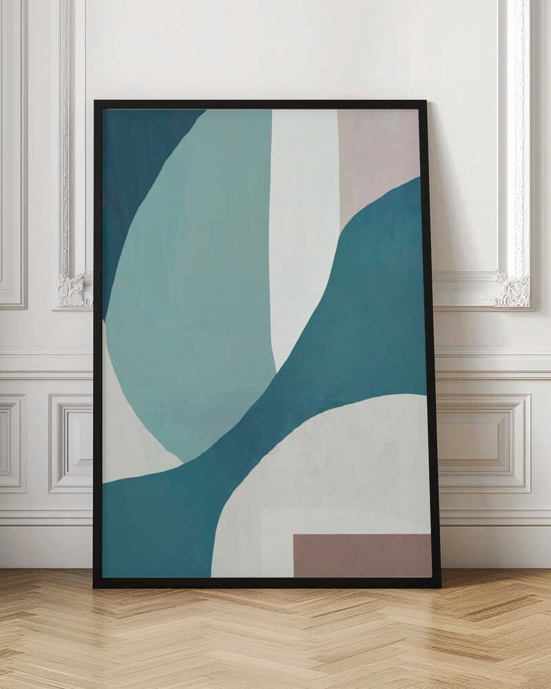 Flowing Wavescape - Stretched Canvas, Poster or Fine Art Print - I Heart Wall Art - Poster Print, Canvas Print or Framed Art Print