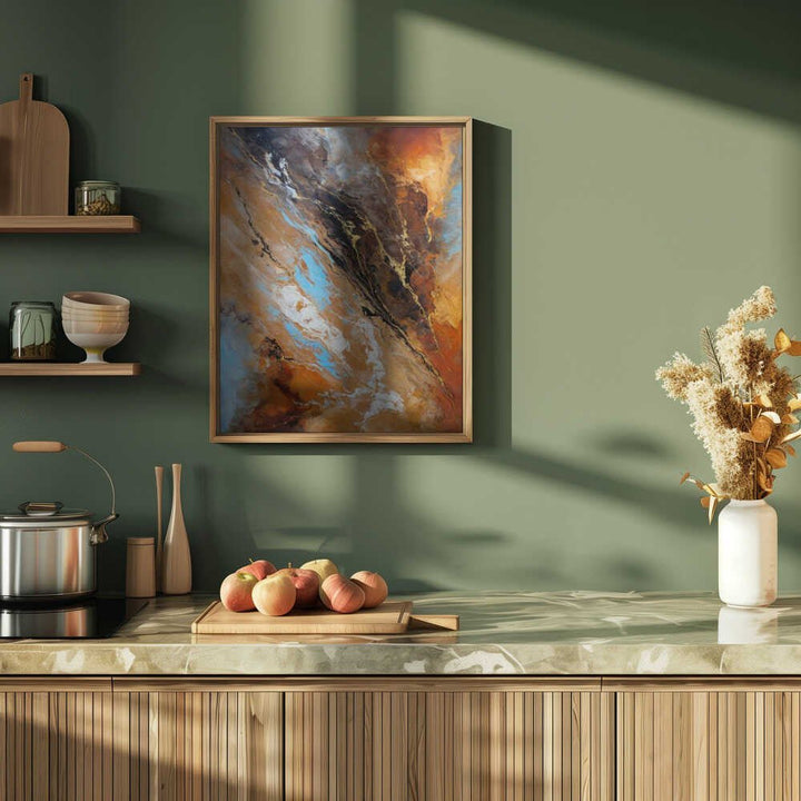 Fluid Earth Gold - Stretched Canvas, Poster or Fine Art Print - I Heart Wall Art - Poster Print, Canvas Print or Framed Art Print