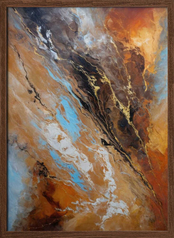 Fluid Earth Gold - Stretched Canvas, Poster or Fine Art Print - I Heart Wall Art - Poster Print, Canvas Print or Framed Art Print