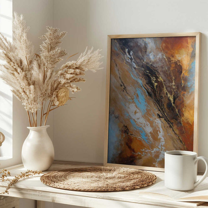 Fluid Earth Gold - Stretched Canvas, Poster or Fine Art Print - I Heart Wall Art - Poster Print, Canvas Print or Framed Art Print