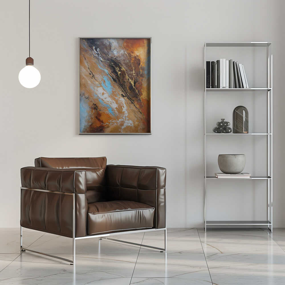 Fluid Earth Gold - Stretched Canvas, Poster or Fine Art Print - I Heart Wall Art - Poster Print, Canvas Print or Framed Art Print