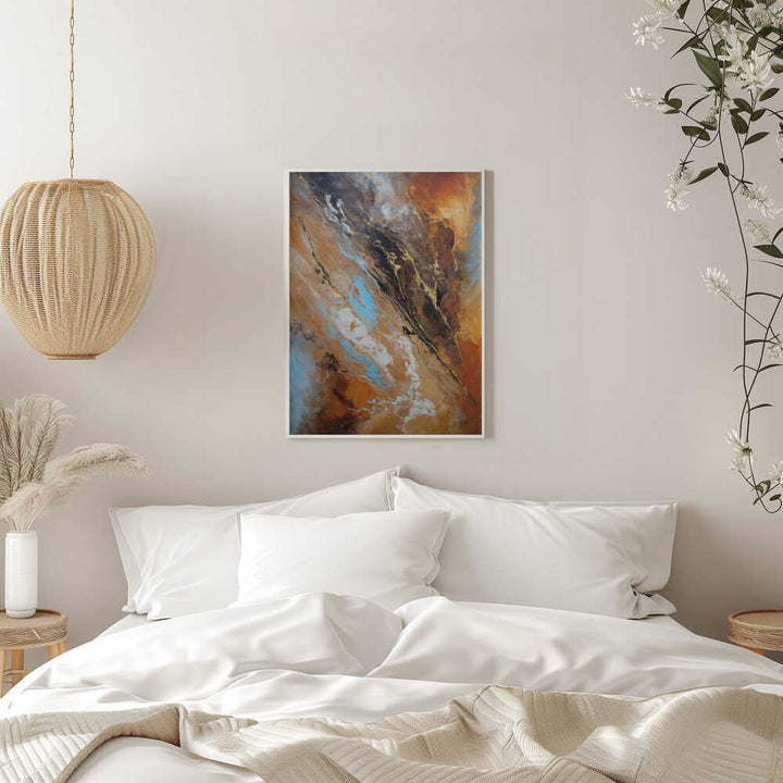 Fluid Earth Gold - Stretched Canvas, Poster or Fine Art Print - I Heart Wall Art - Poster Print, Canvas Print or Framed Art Print