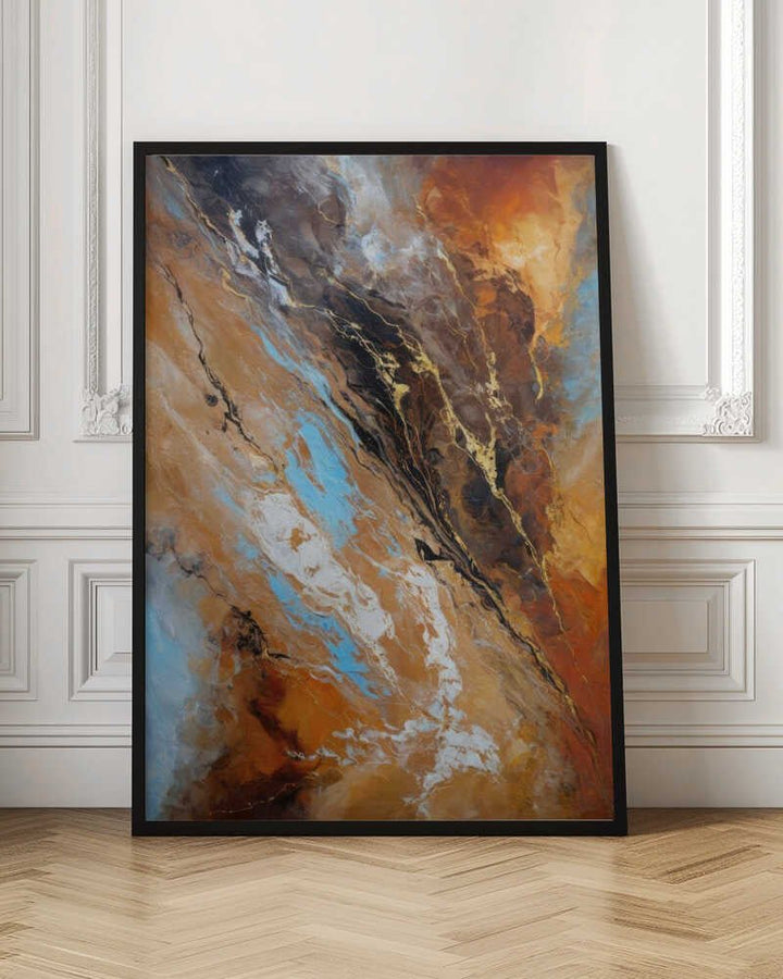 Fluid Earth Gold - Stretched Canvas, Poster or Fine Art Print - I Heart Wall Art - Poster Print, Canvas Print or Framed Art Print