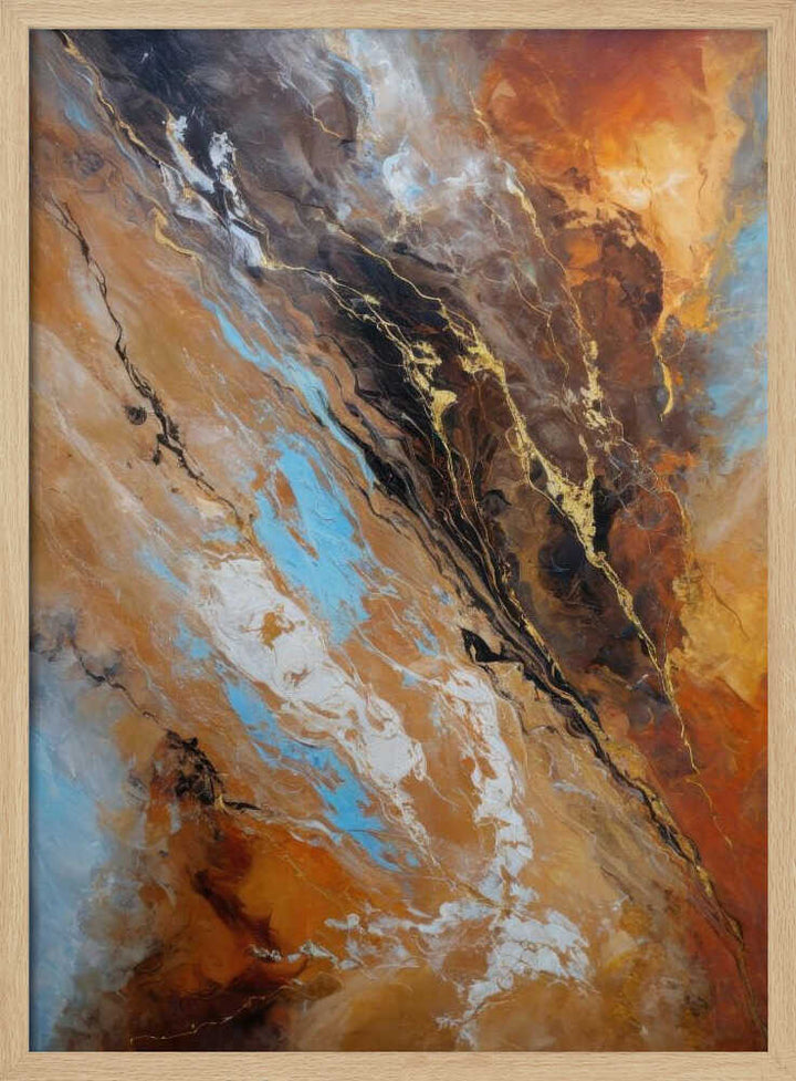 Fluid Earth Gold - Stretched Canvas, Poster or Fine Art Print - I Heart Wall Art - Poster Print, Canvas Print or Framed Art Print