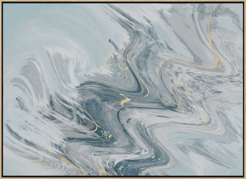 Fluid Gold Marble Swirl - Stretched Canvas, Poster or Fine Art Print - I Heart Wall Art - Poster Print, Canvas Print or Framed Art Print