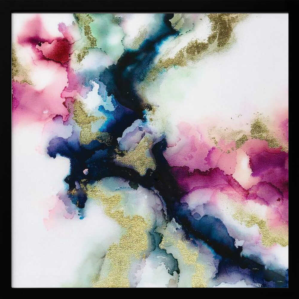 Fluid Golden Colors - Square Stretched Canvas, Poster or Fine Art Print - I Heart Wall Art - Poster Print, Canvas Print or Framed Art Print