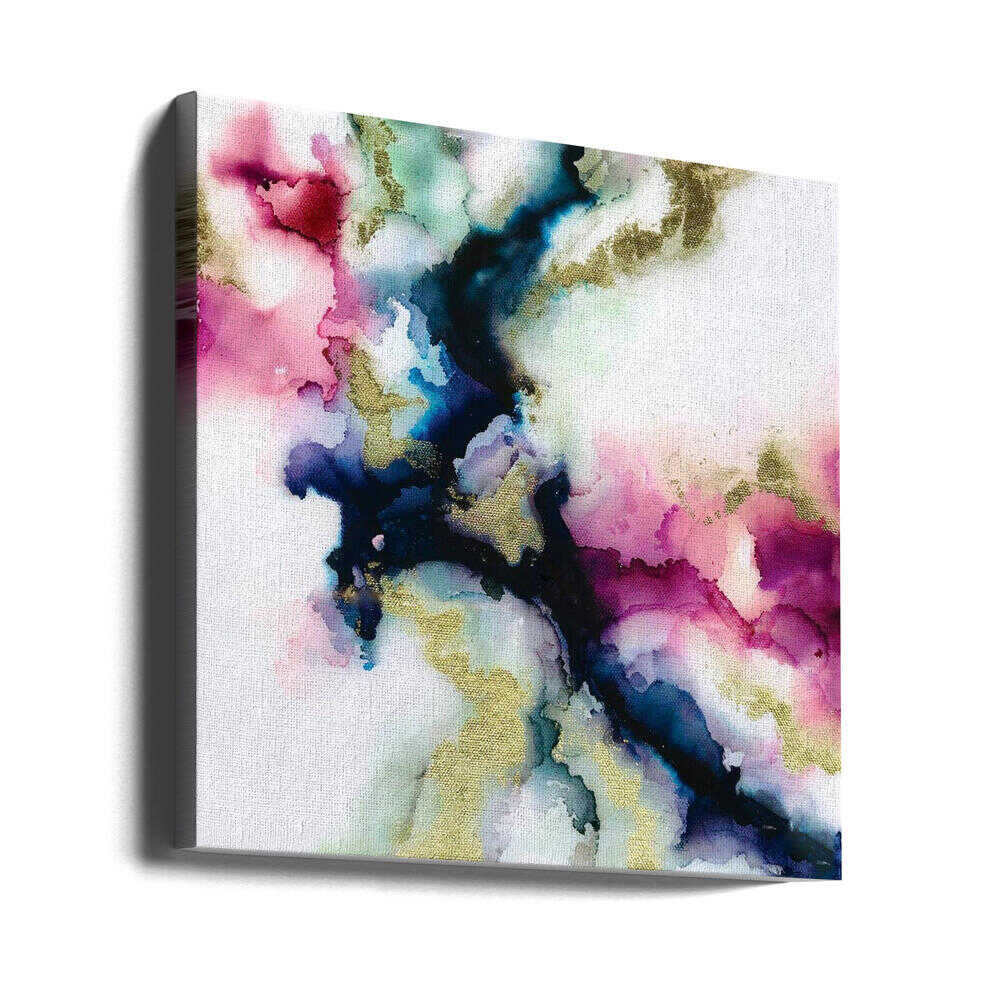 Fluid Golden Colors - Square Stretched Canvas, Poster or Fine Art Print - I Heart Wall Art - Poster Print, Canvas Print or Framed Art Print