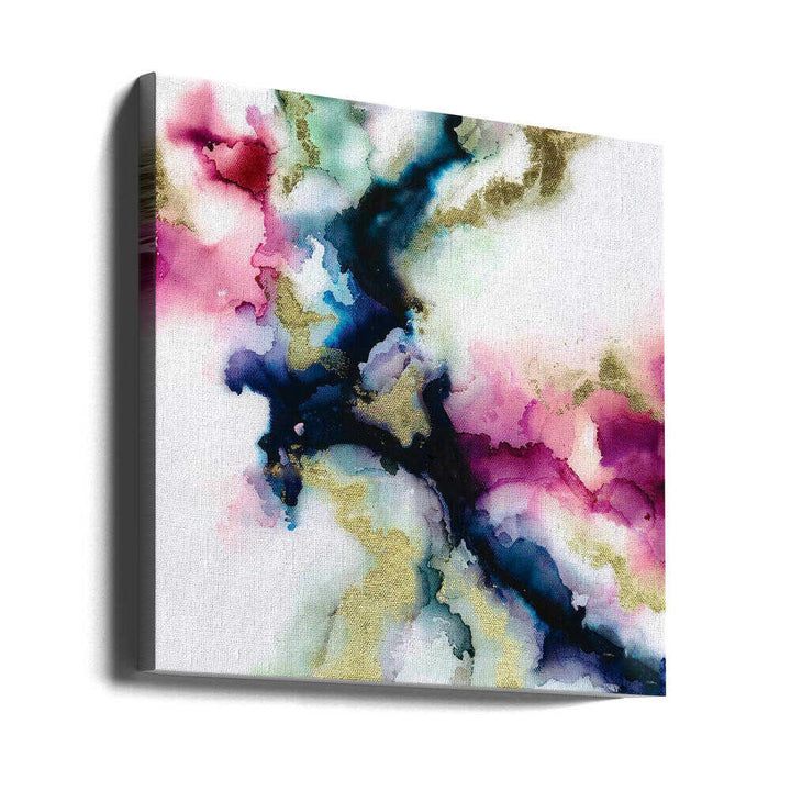 Fluid Golden Colors - Square Stretched Canvas, Poster or Fine Art Print - I Heart Wall Art - Poster Print, Canvas Print or Framed Art Print