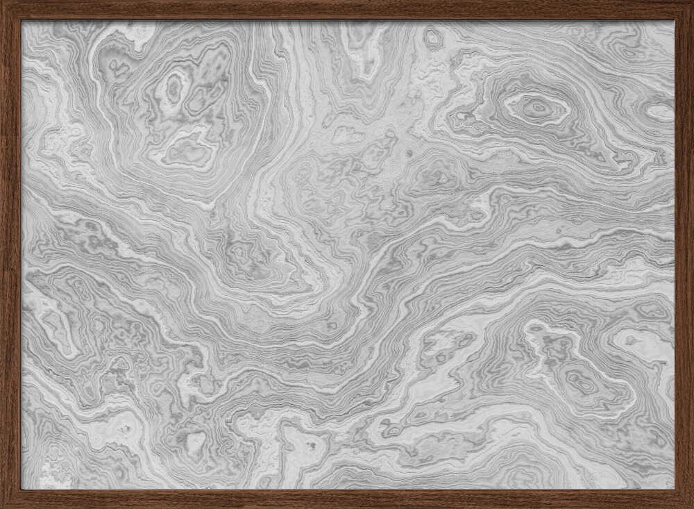 Fluid Grey Marble - Stretched Canvas, Poster or Fine Art Print - I Heart Wall Art - Poster Print, Canvas Print or Framed Art Print