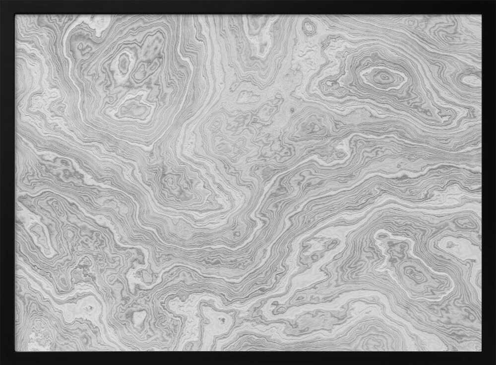 Fluid Grey Marble - Stretched Canvas, Poster or Fine Art Print - I Heart Wall Art - Poster Print, Canvas Print or Framed Art Print