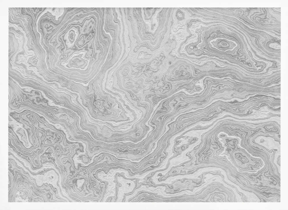 Fluid Grey Marble - Stretched Canvas, Poster or Fine Art Print - I Heart Wall Art - Poster Print, Canvas Print or Framed Art Print