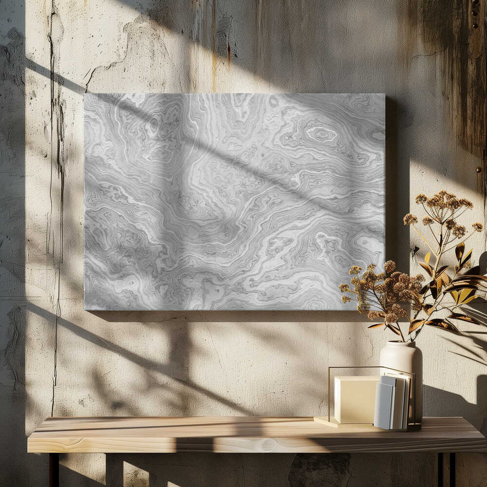 Fluid Grey Marble - Stretched Canvas, Poster or Fine Art Print - I Heart Wall Art - Poster Print, Canvas Print or Framed Art Print