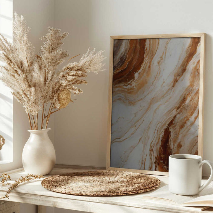 Fluid Marble Swirl - Stretched Canvas, Poster or Fine Art Print - I Heart Wall Art - Poster Print, Canvas Print or Framed Art Print