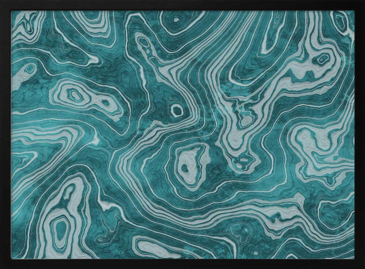 Fluid Turquoise Pattern - Stretched Canvas, Poster or Fine Art Print - I Heart Wall Art - Poster Print, Canvas Print or Framed Art Print