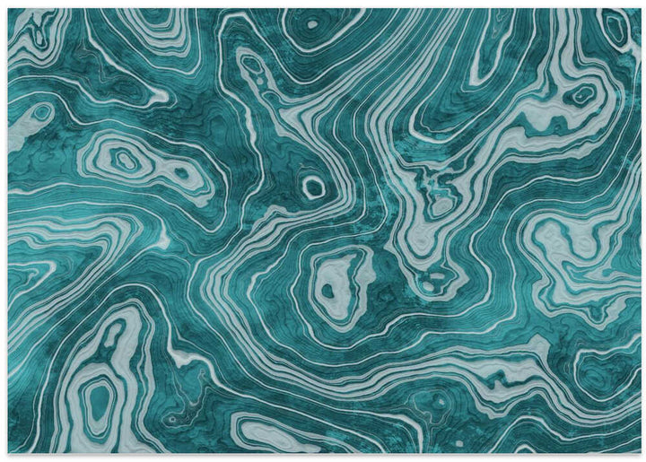 Fluid Turquoise Pattern - Stretched Canvas, Poster or Fine Art Print - I Heart Wall Art - Poster Print, Canvas Print or Framed Art Print