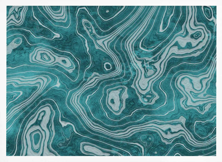 Fluid Turquoise Pattern - Stretched Canvas, Poster or Fine Art Print - I Heart Wall Art - Poster Print, Canvas Print or Framed Art Print