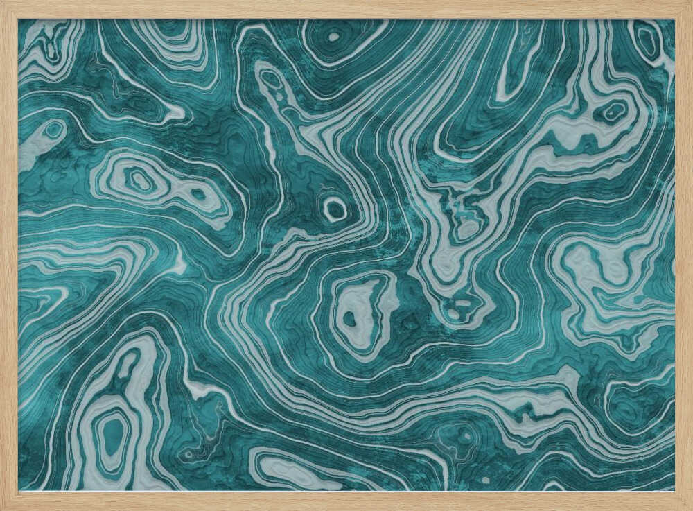 Fluid Turquoise Pattern - Stretched Canvas, Poster or Fine Art Print - I Heart Wall Art - Poster Print, Canvas Print or Framed Art Print