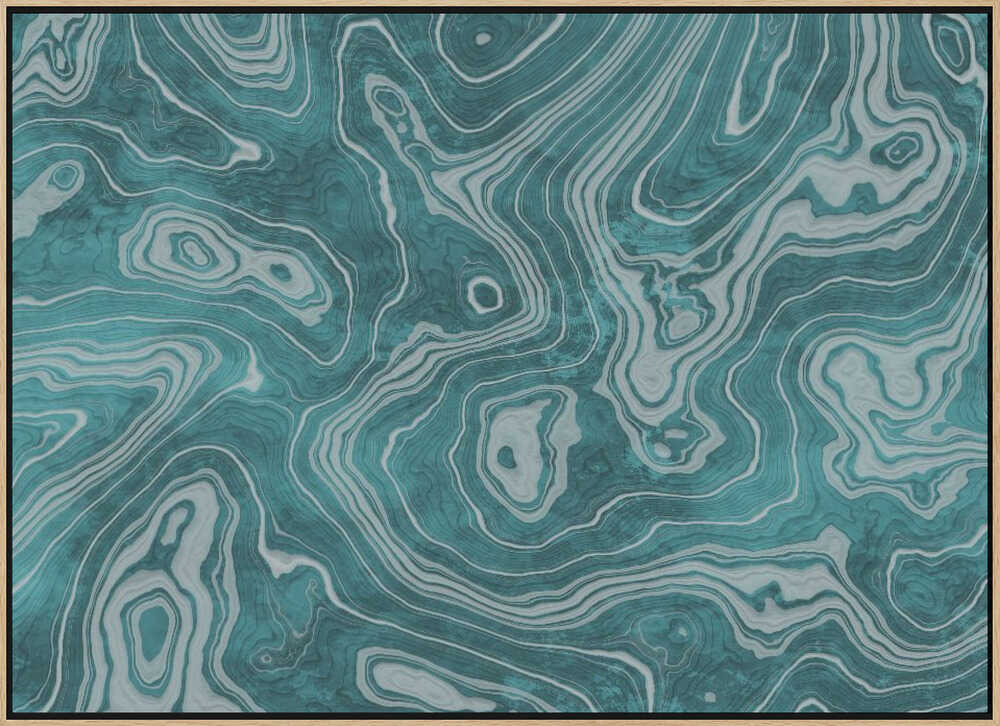 Fluid Turquoise Pattern - Stretched Canvas, Poster or Fine Art Print - I Heart Wall Art - Poster Print, Canvas Print or Framed Art Print