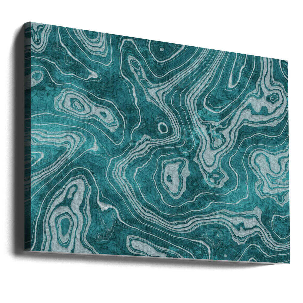 Fluid Turquoise Pattern - Stretched Canvas, Poster or Fine Art Print - I Heart Wall Art - Poster Print, Canvas Print or Framed Art Print
