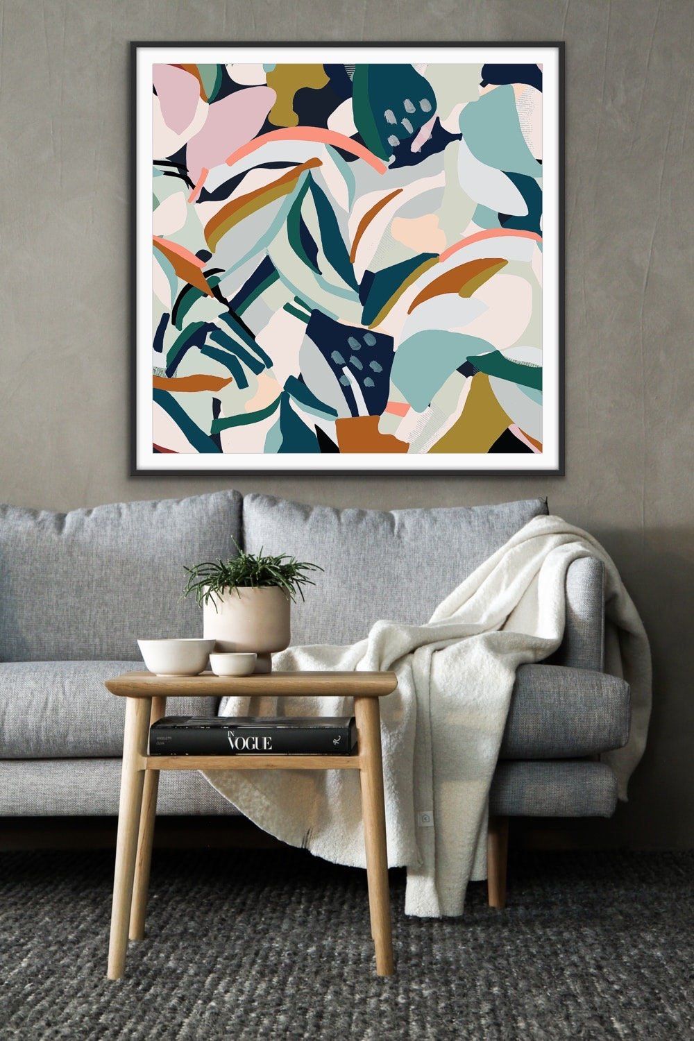 Flurry -  Original Abstract Canvas Artwork Wall Art Print - I Heart Wall Art